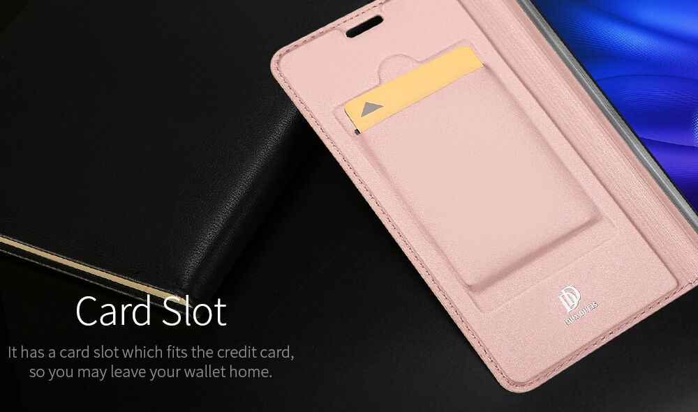 Dux Ducis Skin Pro flip cover tok Xiaomi Mi 8 - rózsaszín-arany