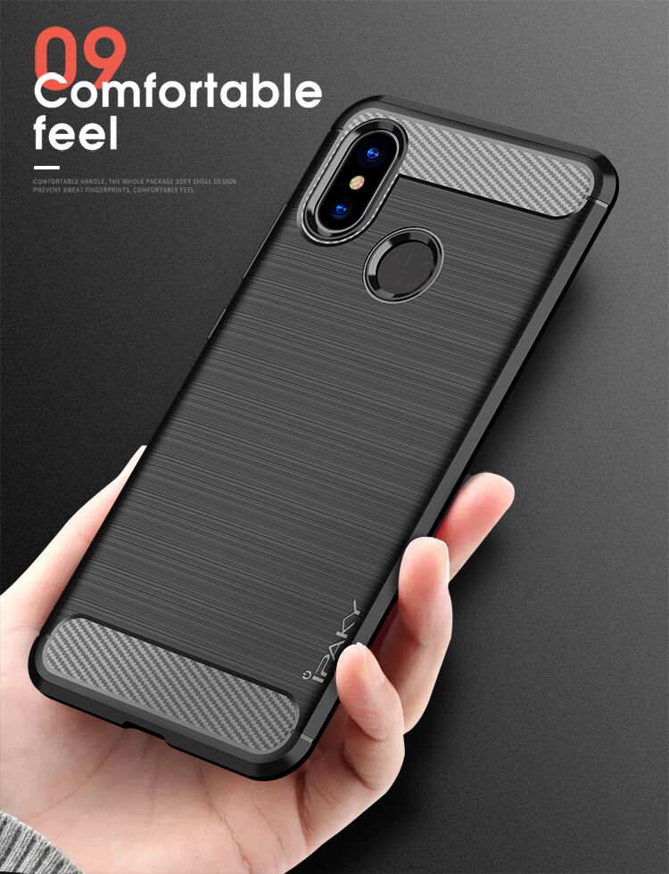 Ipaky műanyag tok csiszolt textúrával Xiaomi Mi 8 - szürke
