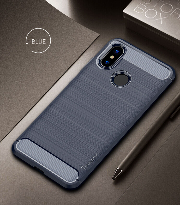 Ipaky műanyag tok csiszolt textúrával Xiaomi Mi 8 - fekete Ipaky műanyag tok csiszolt textúrával Xiaomi Mi 8 - fekete