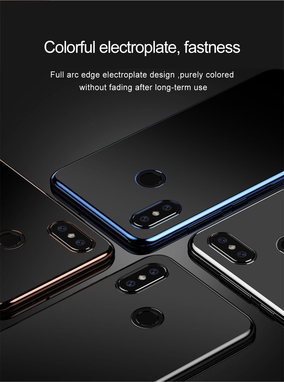 Baseus Shining átlátszó tok kerettel Xiaomi Mi 8 - kék
