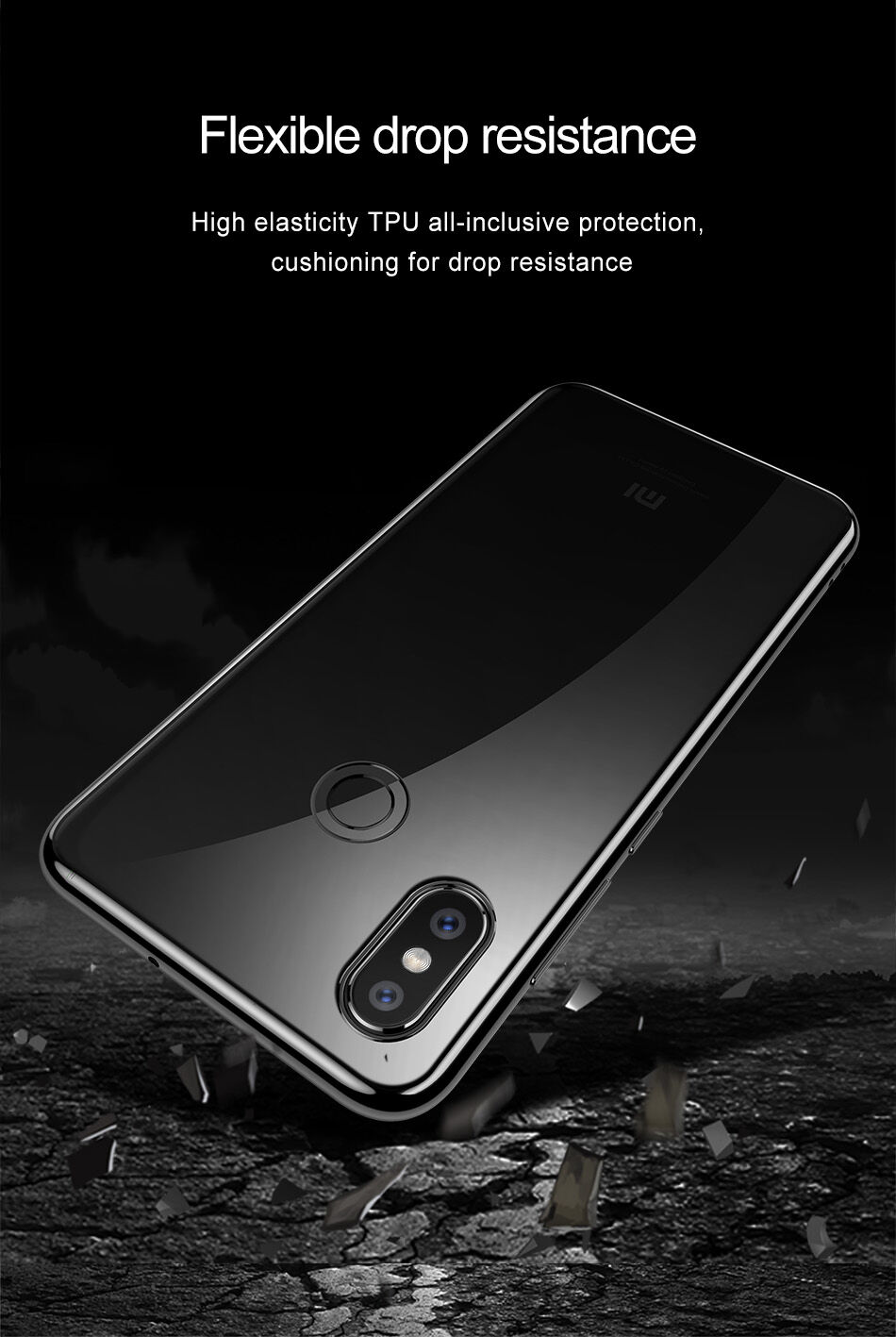 Baseus Shining átlátszó tok kerettel Xiaomi Mi 8 - arany