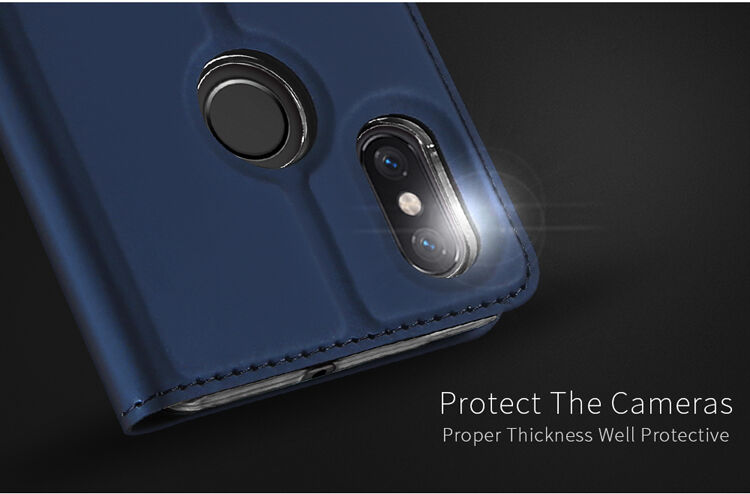 Dux Ducis Skin Pro bőr flip cover tok Xiaomi Mi 8 - kék