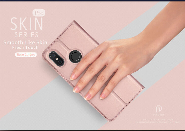Dux Ducis Skin Pro bőr flip cover tok Xiaomi Mi 8 - fekete