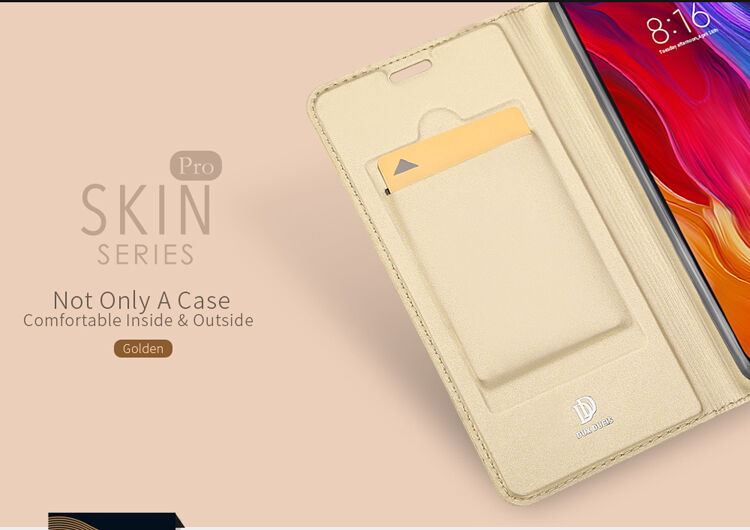 Dux Ducis Skin Pro bőr flip cover tok Xiaomi Mi 8 - fekete