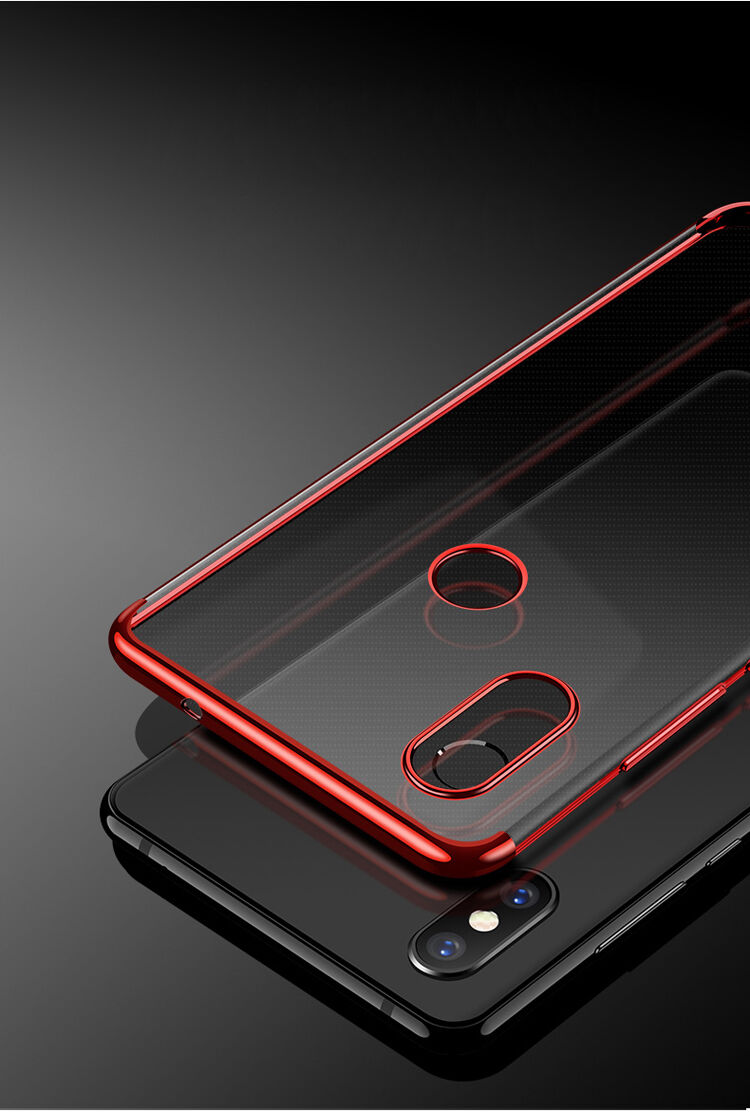 Cafele műanyag tok átlátszó kerettel Xiaomi Mi 8 - kék