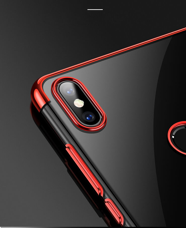 Cafele műanyag tok átlátszó kerettel Xiaomi Mi 8 - fekete