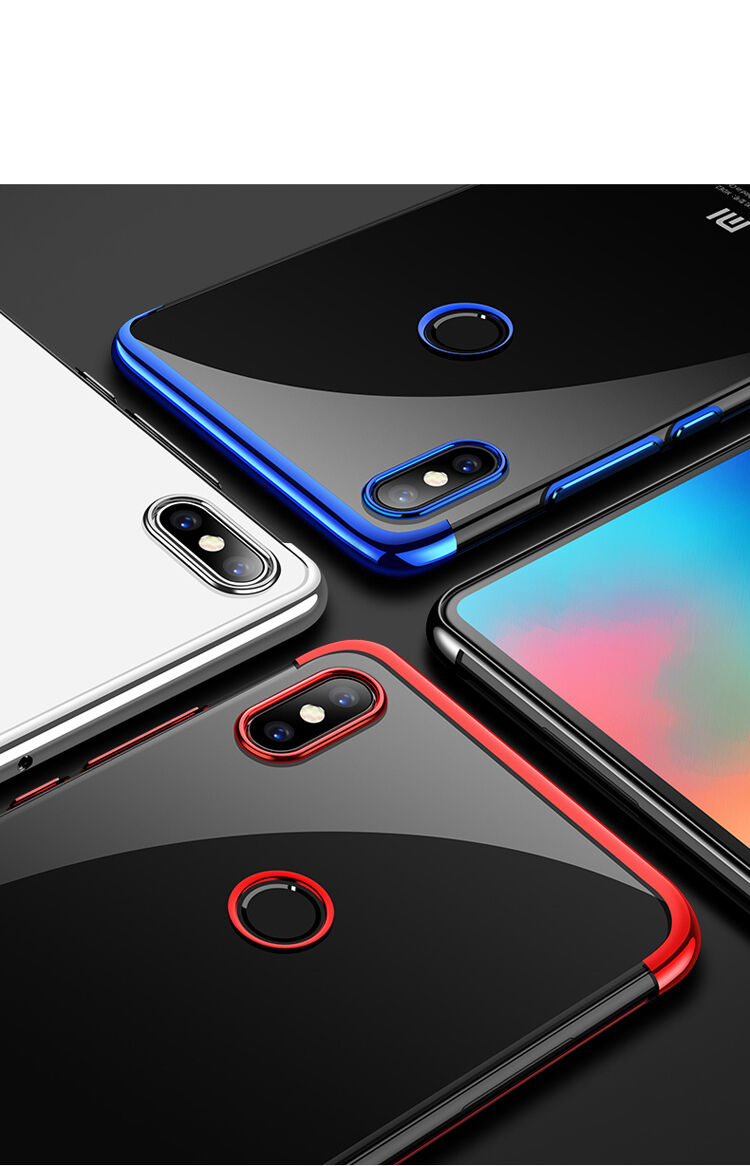 Cafele műanyag tok átlátszó kerettel Xiaomi Mi 8 - piros