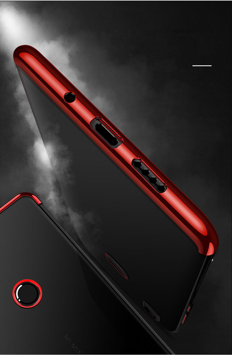 Cafele műanyag tok átlátszó kerettel Xiaomi Mi 8 - piros