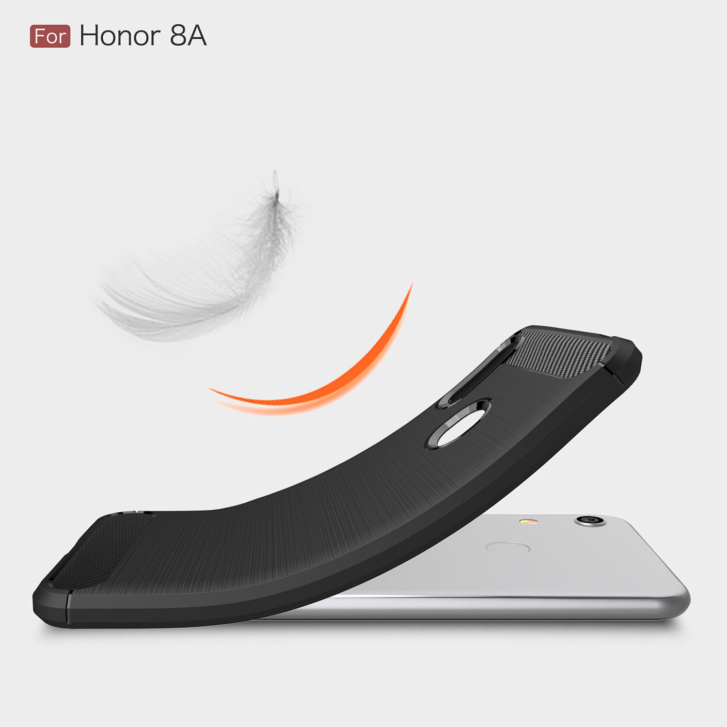 Tartós tok csiszolt textúrával Honor 8A - sötétkék