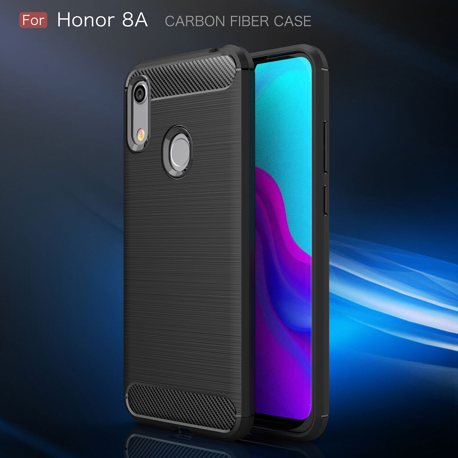 Tartós tok csiszolt textúrával Honor 8A - piros