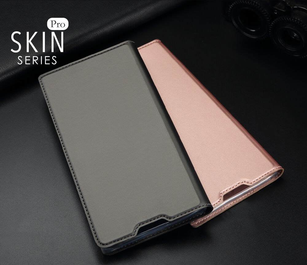 Dux Ducis Skin Pro bőr flip cover tok Honor 8X - sötétkék