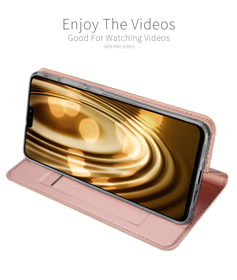 Dux Ducis Skin Pro bőr flip cover tok Honor 8X - arany