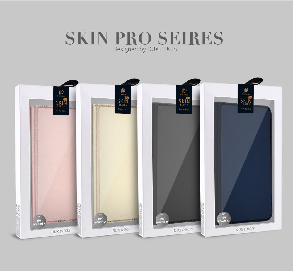 Dux Ducis Skin Pro bőr flip cover tok Honor 8X - arany
