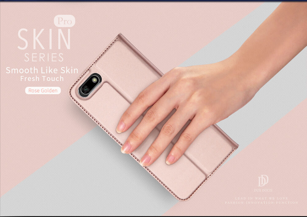 Dux Ducis Skin Pro bőr flip cover tok Honor 7S - sötétkék