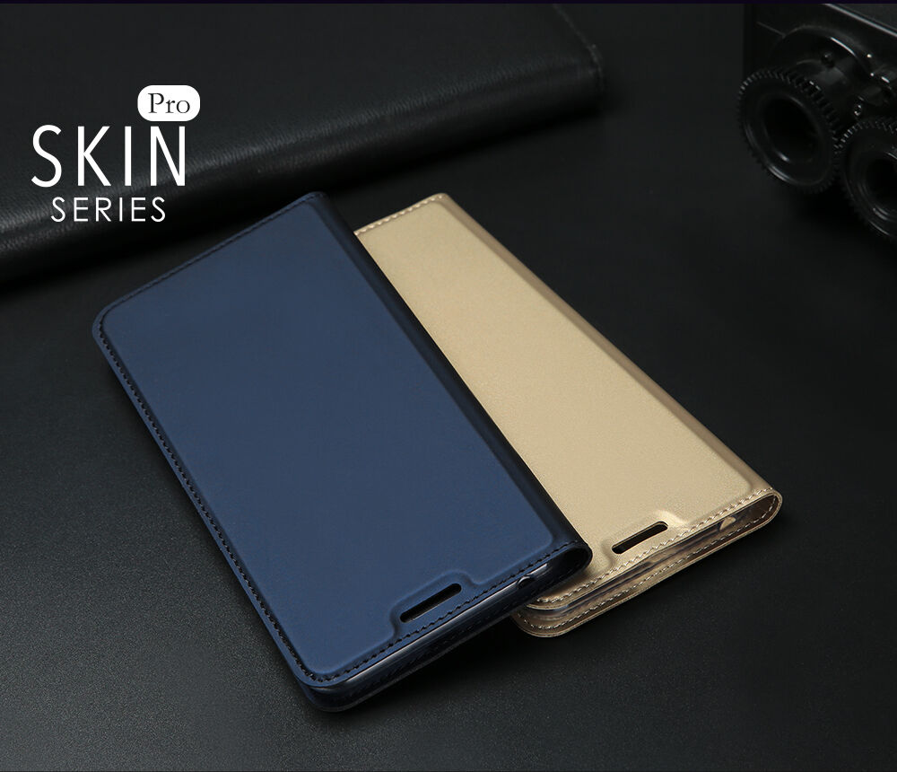 Dux Ducis Skin Pro bőr flip cover tok Honor 7S - sötétkék