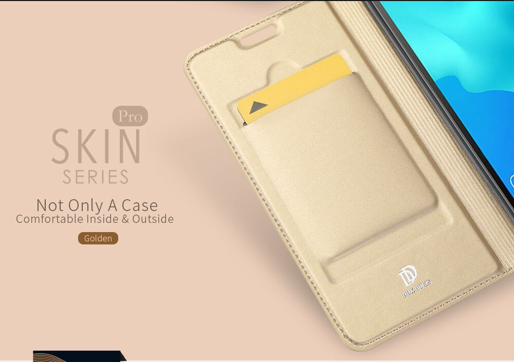 Dux Ducis Skin Pro bőr flip cover tok Honor 7S - arany
