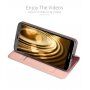 Dux Ducis Skin Pro bőr flip cover tok Honor 7S - rózsaszín-arany
