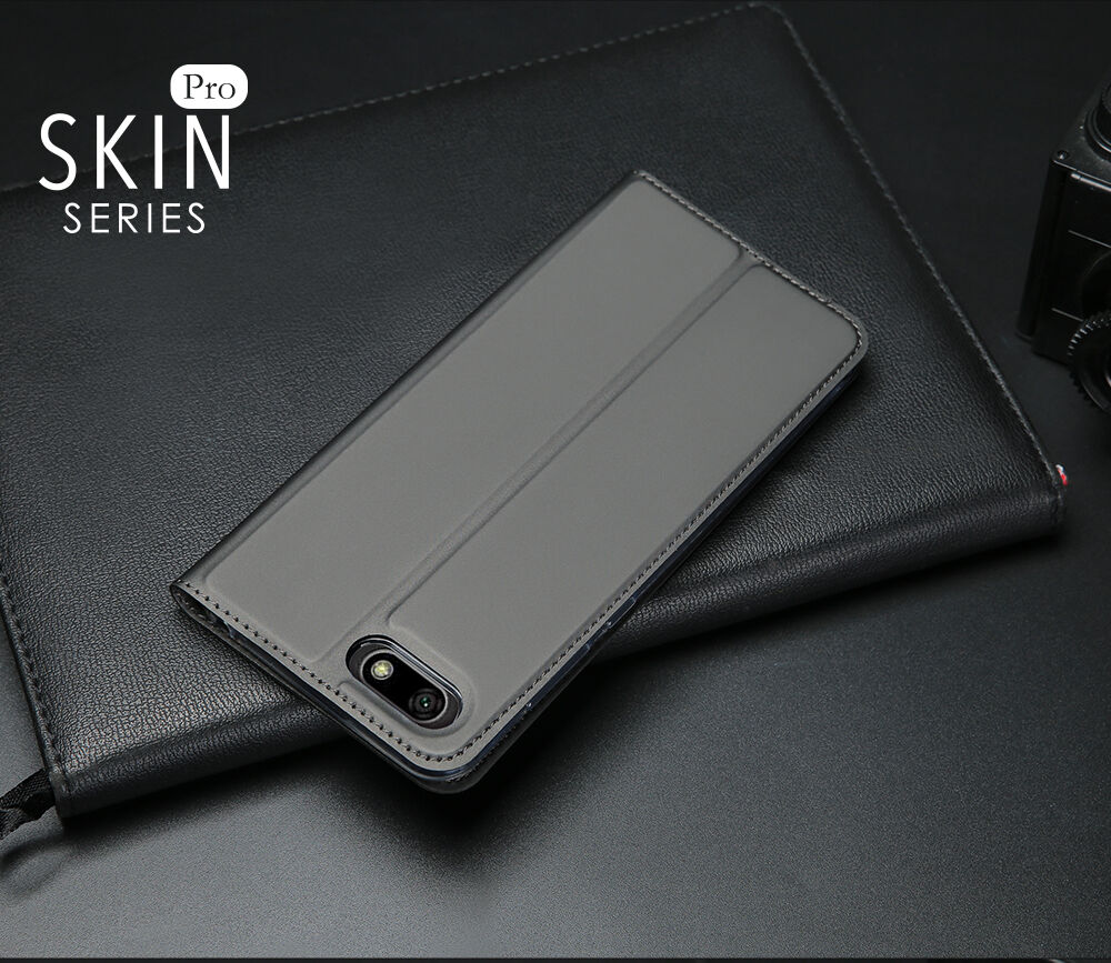 Dux Ducis Skin Pro bőr flip cover tok Honor 7S - szürke