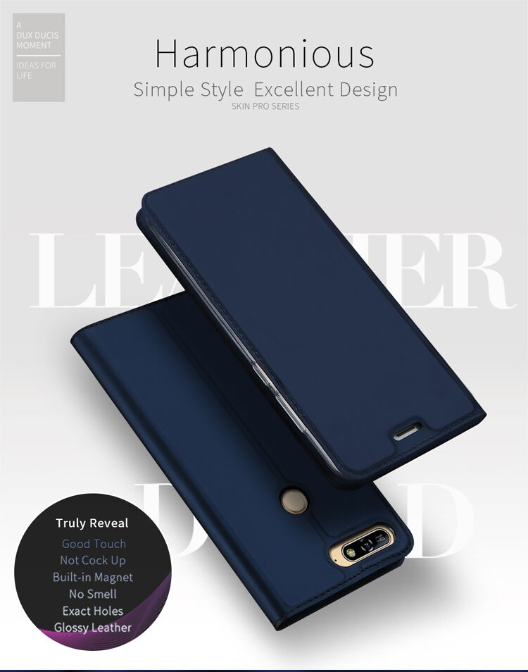 Dux Ducis Skin Pro bőr flip cover tok Honor 7A - szürke