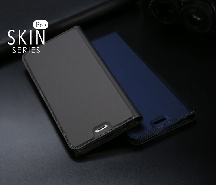 Dux Ducis Skin Pro bőr flip cover tok Honor 7A - szürke