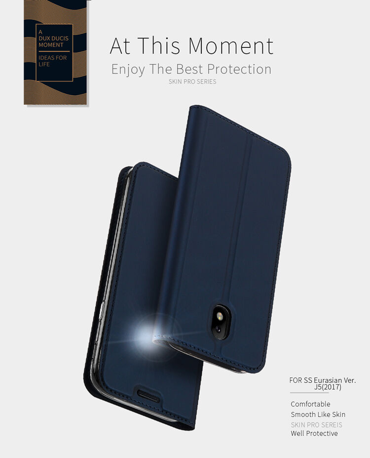 Dux Ducis Skin Pro flip cover tok Samsung Galaxy J5 (2017) - rózsaszín-arany