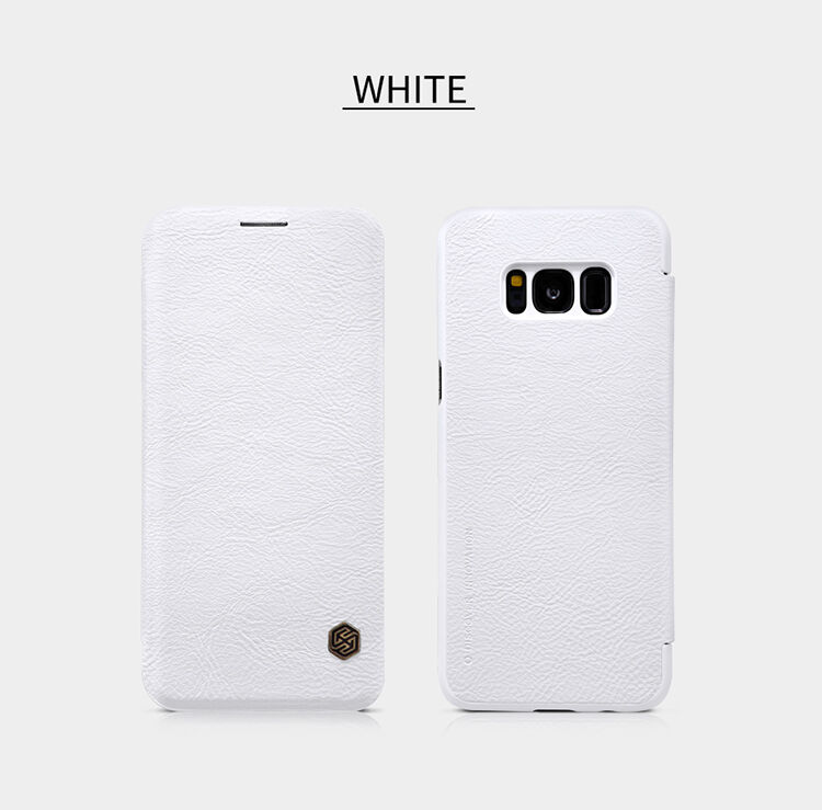 Nillkin Qin bőr flip cover tok Samsung Galaxy S8 Plus - barna