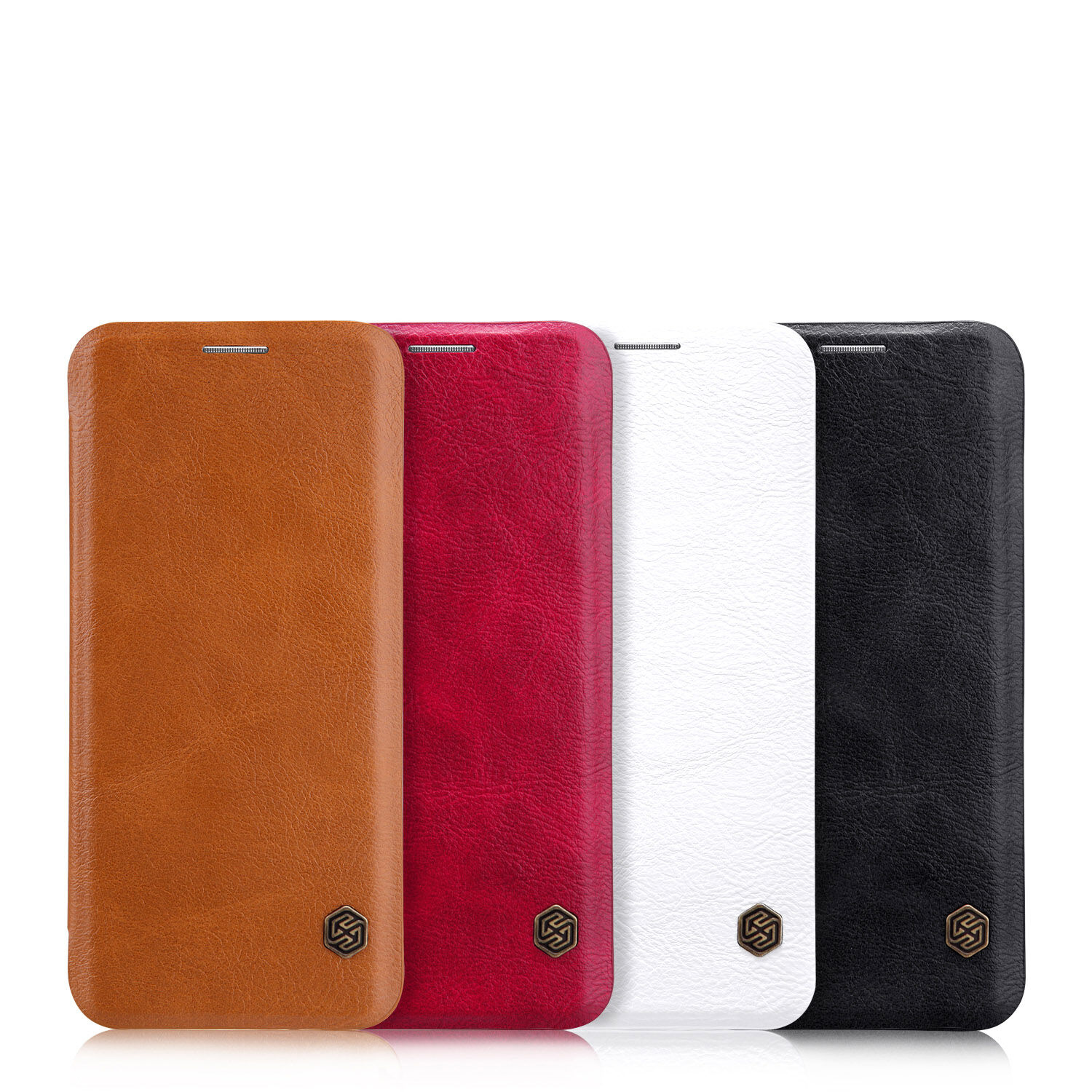 Nillkin Qin bőr flip cover tok Samsung Galaxy S8 Plus - piros