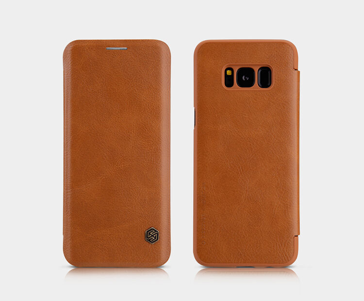 Nillkin Qin bőr flip cover tok Samsung Galaxy S8 Plus - piros