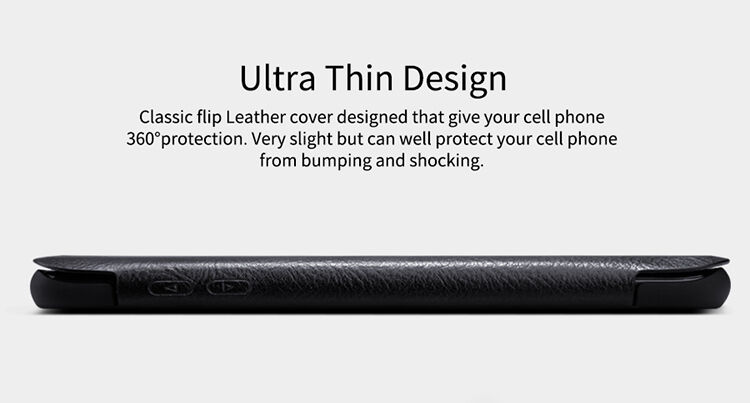 Nillkin Qin bőr flip cover tok Samsung Galaxy S8 Plus - fekete