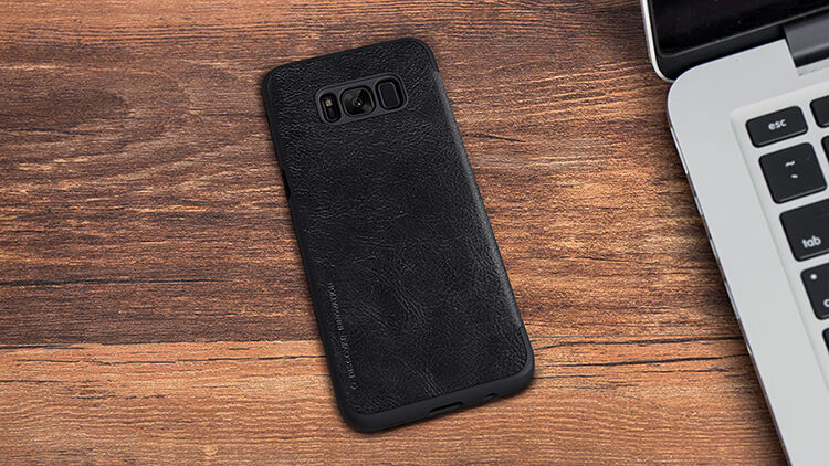 Nillkin Qin bőr flip cover tok Samsung Galaxy S8 Plus - fekete Nillkin Qin bőr flip cover tok Samsung Galaxy S8 Plus - fekete