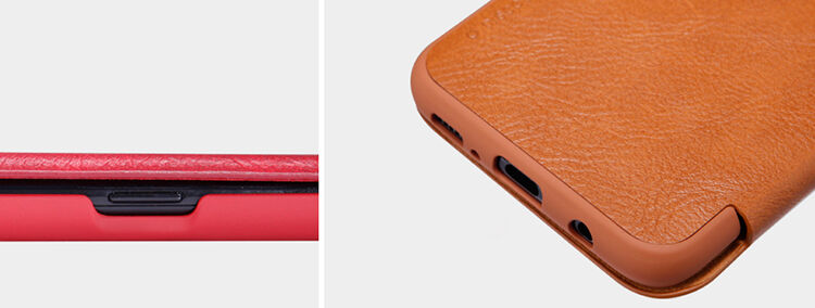 Nillkin Qin bőr flip cover tok Samsung Galaxy S8 - piros