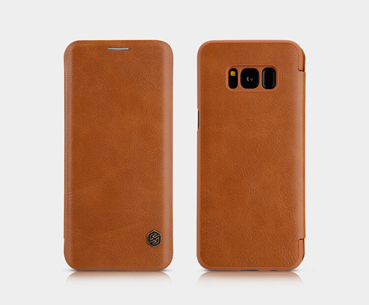 Nillkin Qin bőr flip cover tok Samsung Galaxy S8 - piros