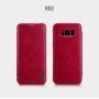Nillkin Qin bőr flip cover tok Samsung Galaxy S8 - piros