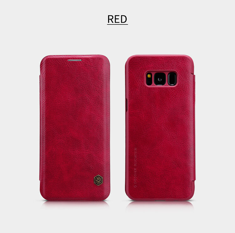 Nillkin Qin bőr flip cover tok Samsung Galaxy S8 - piros