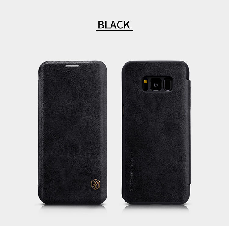Nillkin Qin bőr flip cover tok Samsung Galaxy S8 - piros