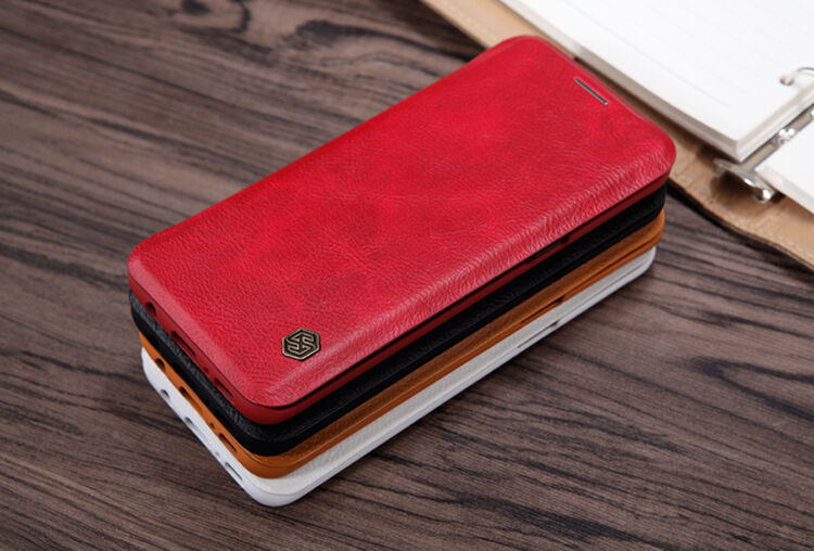 Nillkin Qin bőr flip cover tok Samsung Galaxy S8 - piros