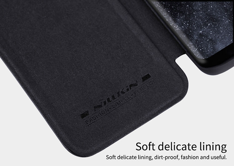 Nillkin Qin bőr flip cover tok Samsung Galaxy S8 - fekete