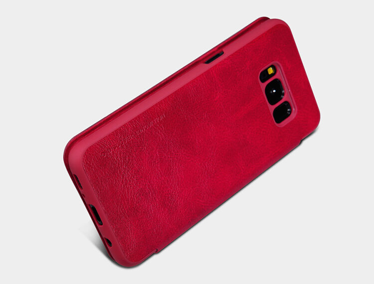 Nillkin Qin bőr flip cover tok Samsung Galaxy S8 - fekete