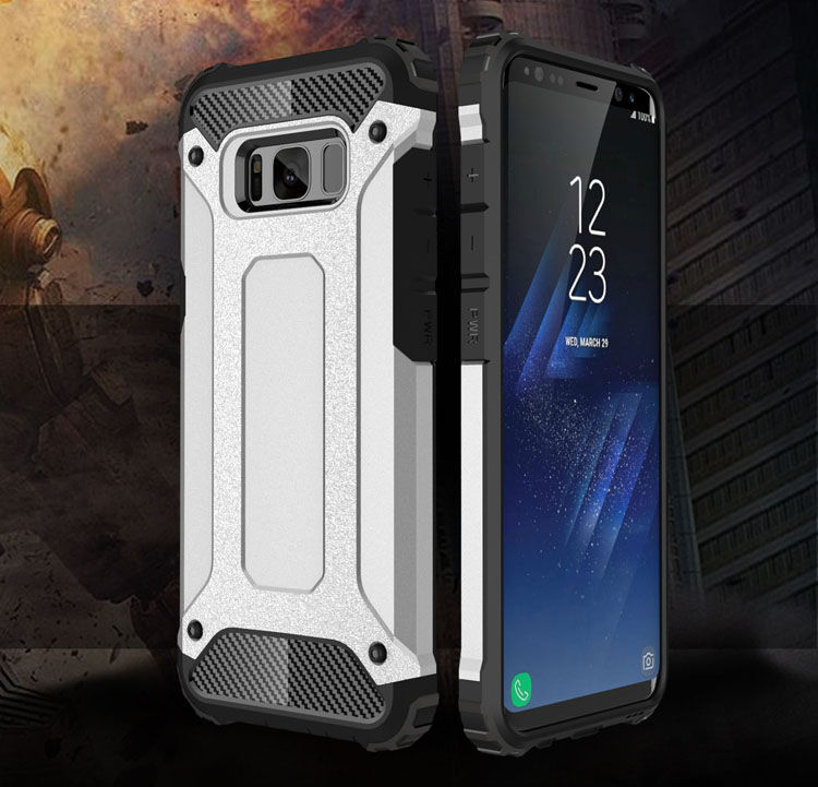 Szuper tartós Armor tok Samsung Galaxy S8 Plus - ezüst