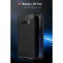Műanyag tok csiszolt textúrával Samsung Galaxy S8 Plus - sötétkék