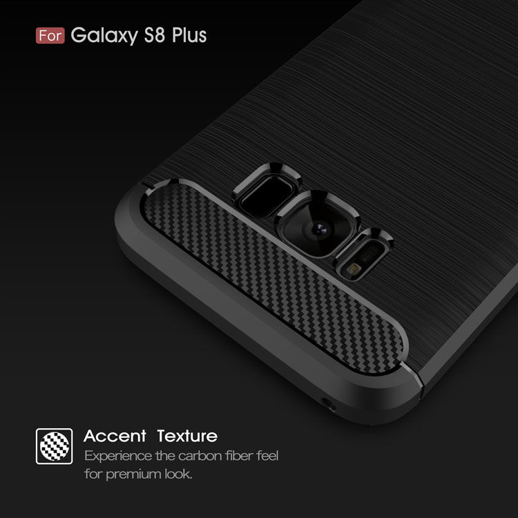 Műanyag tok csiszolt textúrával Samsung Galaxy S8 Plus - piros