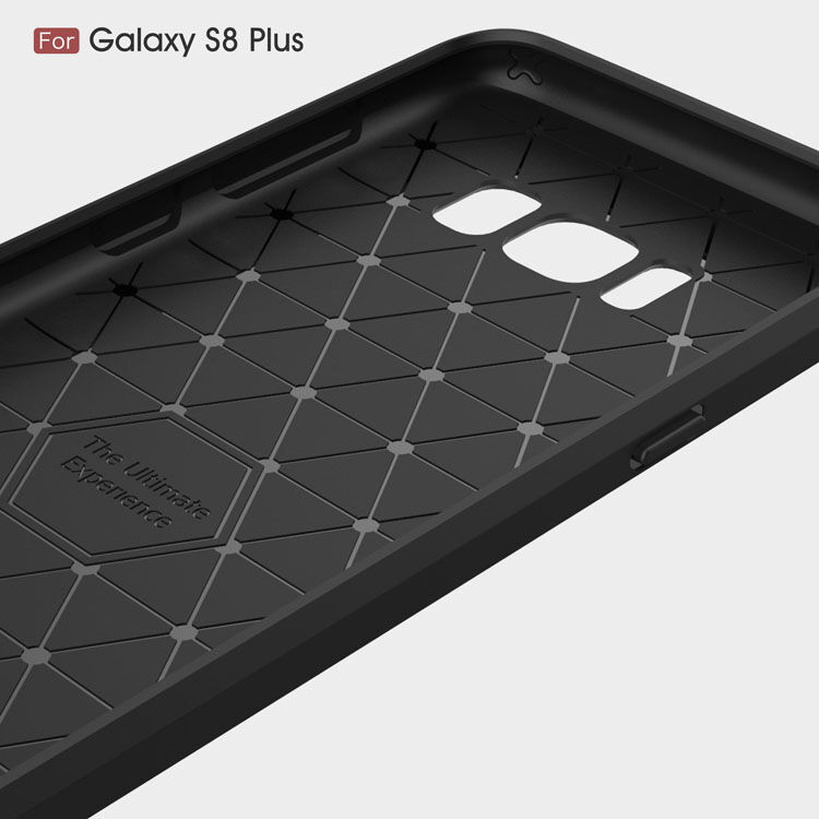 Műanyag tok csiszolt textúrával Samsung Galaxy S8 Plus - piros