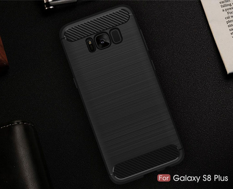 Műanyag tok csiszolt textúrával Samsung Galaxy S8 Plus - piros