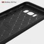 Műanyag tok csiszolt textúrával Samsung Galaxy S8 Plus - fekete