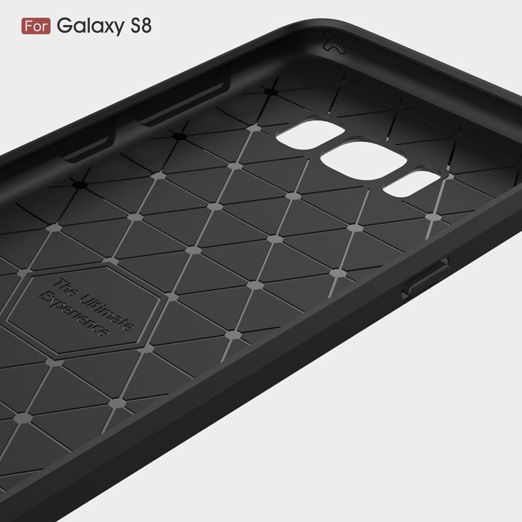 Műanyag tok csiszolt textúrával Samsung Galaxy S8 - fekete