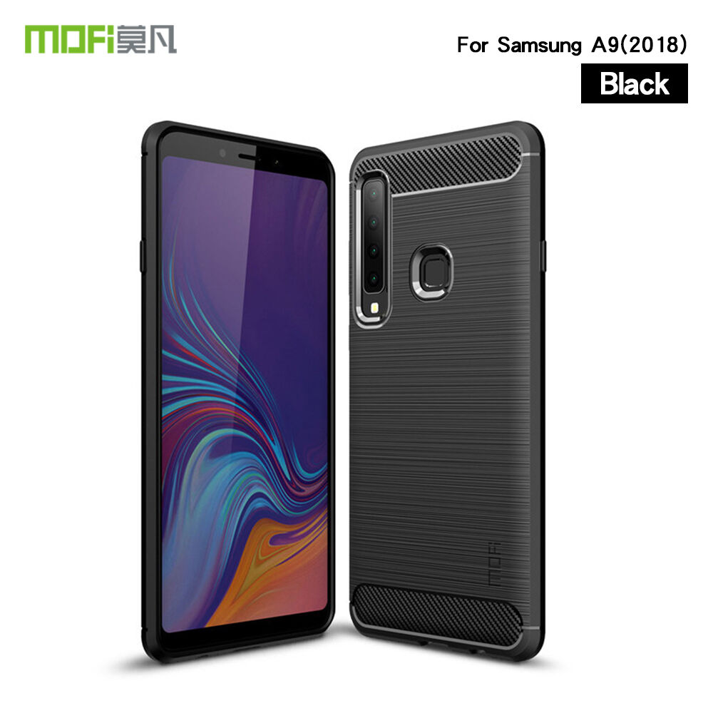 Mofi műanyag tok csiszolt textúrával Samsung Galaxy A9 (2018) - piros