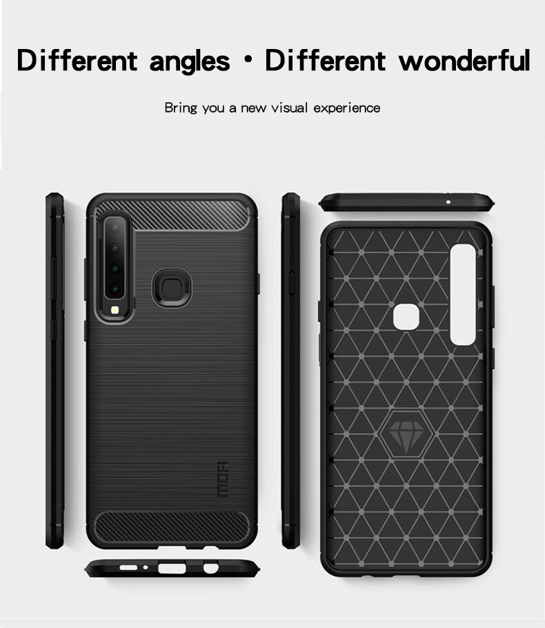 Mofi műanyag tok csiszolt textúrával Samsung Galaxy A9 (2018) - piros Mofi műanyag tok csiszolt textúrával Samsung Galaxy A9 (2018) - piros