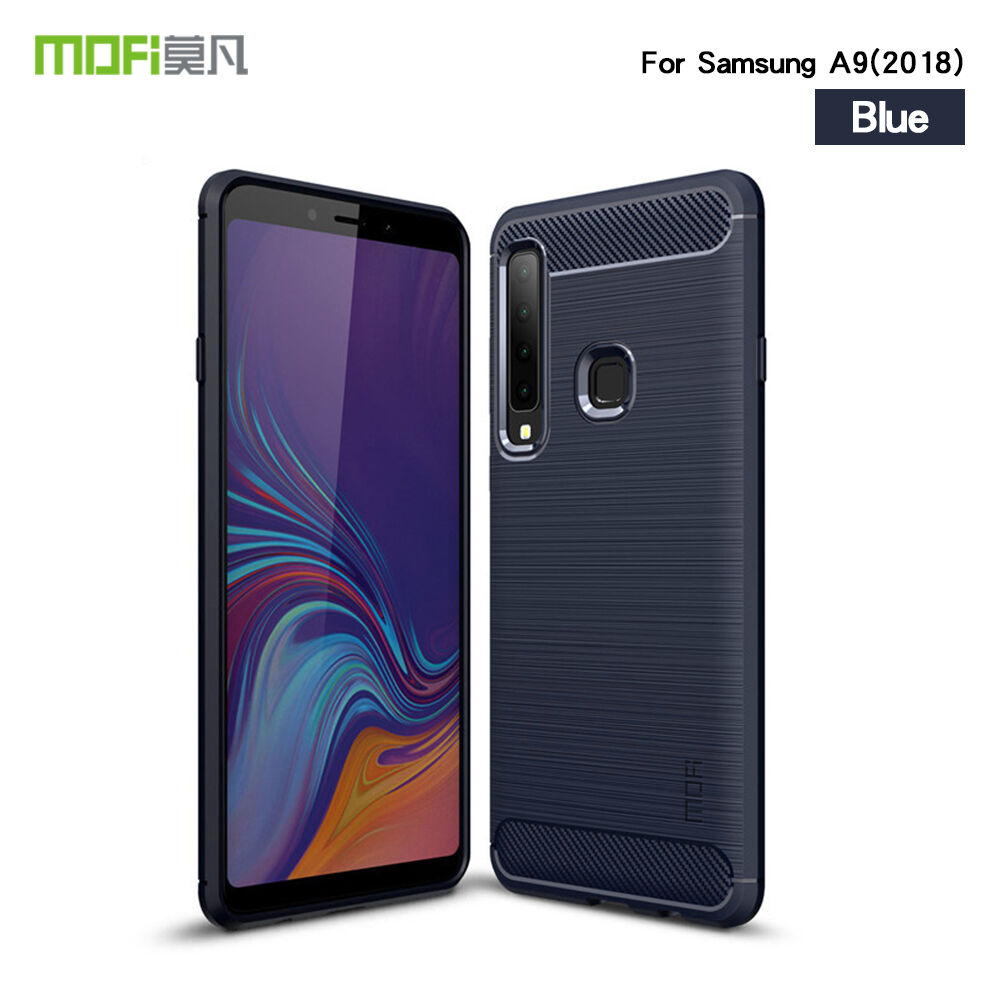 Mofi műanyag tok csiszolt textúrával Samsung Galaxy A9 (2018) - szürke