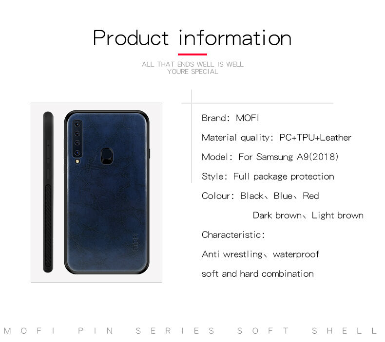 Mofi bőr tok Samsung Galaxy A9 (2018) - barna