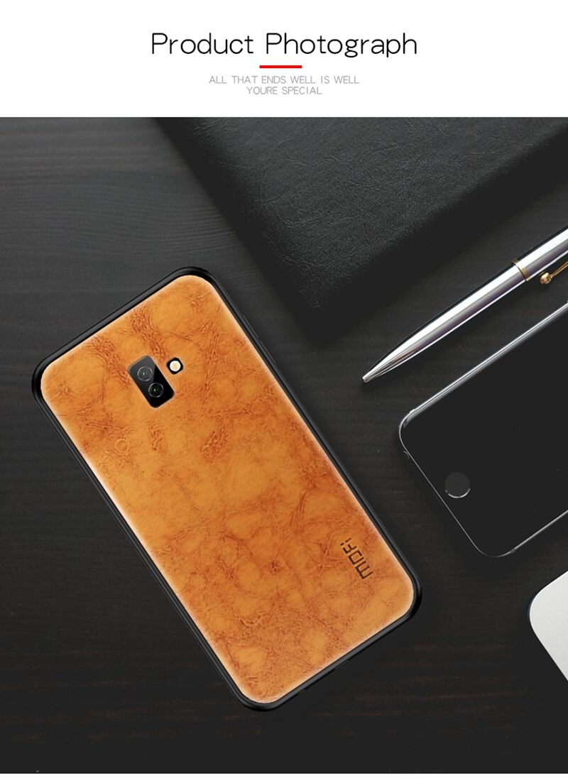 Mofi bőr tok Samsung Galaxy J6 Plus - sötétkék
